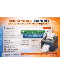 complete in store orders with 1 click for magento 2 and users that use their magento in store 